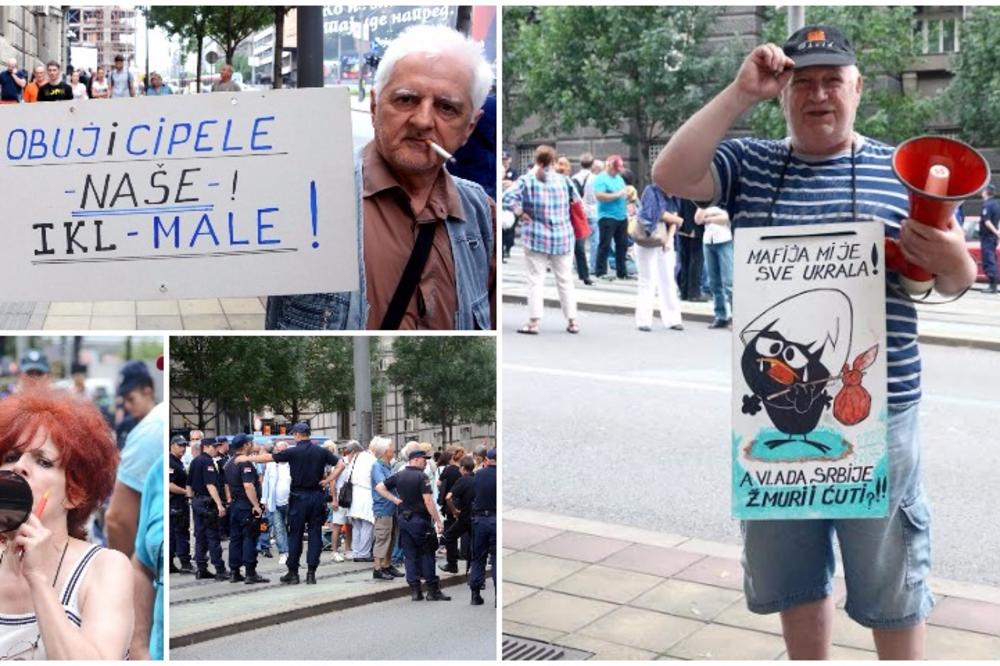 Mafija mi je sve ukrala, a Vlada Srbije žmuri i ćuti: Radnici IKL i Geneksa blokirali Vladu (FOTO)