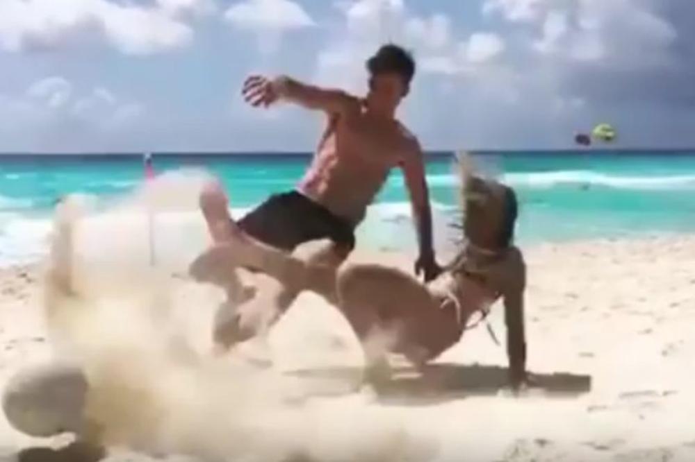 Kakav li je tek prema protivnicima, kada je ovako pokosio svoju devojku? (VIDEO)