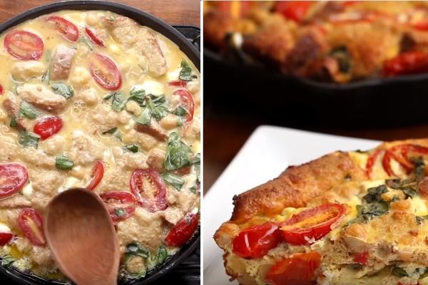 Prosto neodoljiva: Topla Strata od jaja i paradajza (RECEPT) (VIDEO)