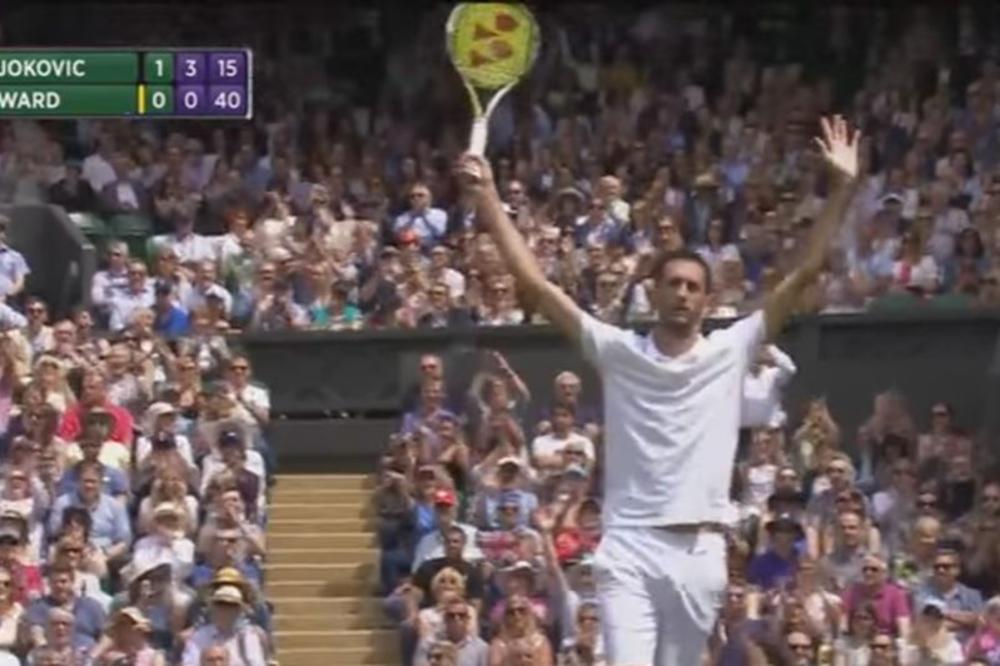 Ajde što su Britanci slavili kao u transu, ali što je Vord prvi gem protiv Novaka slavio kao pobedu! (VIDEO)