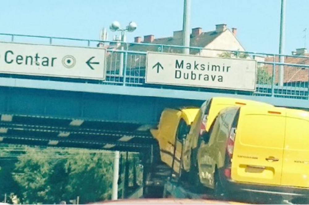 Kako loša procena: Voditeljka snimila nesvakidašnju saobraćajku (FOTO)