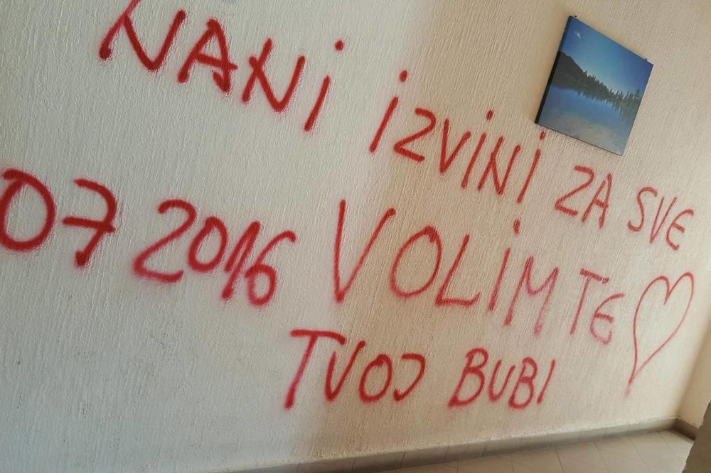 Zaljubljeni đetić unakazio zgradu, pa iscrtao i izvinjenje komšijama (FOTO)