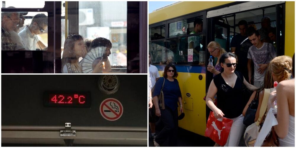Autobusi bez klime, Gužva, Vrućina