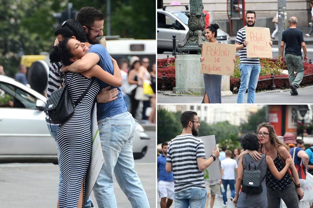 Danas je Svetski dan poljubaca i mi smo se ljubili na BG ulicama! Ko je prošao bolje - ona ili on? (FOTO) (VIDEO)