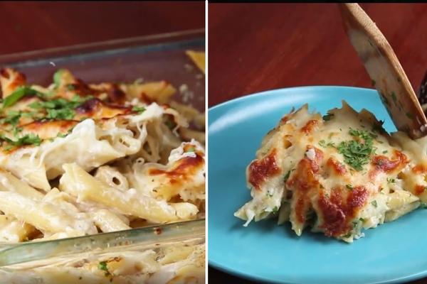 Kako vam izgleda ova Alfredo piletina u zapečenoj pasti sa parmezanom? (RECEPT) (VIDEO)