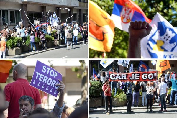 Izađiii, Maliii! Goreo plato ispred Skupštine grada, građani toalet papirom gađali gradonačelnika! (VIDEO)