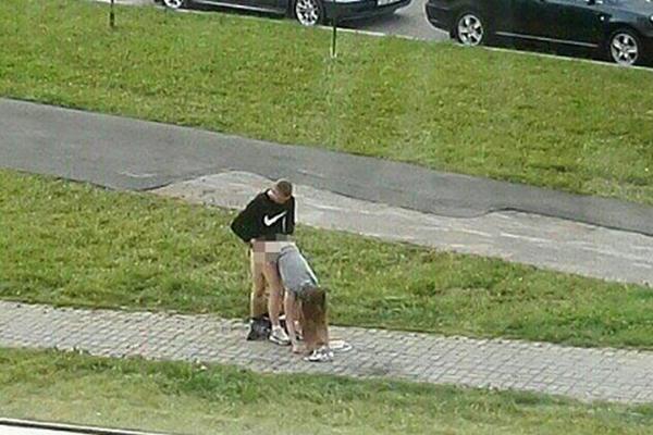 Divlji seks nasred ulice: Toliko se napalili, da nisu marili za prolaznike! (FOTO)