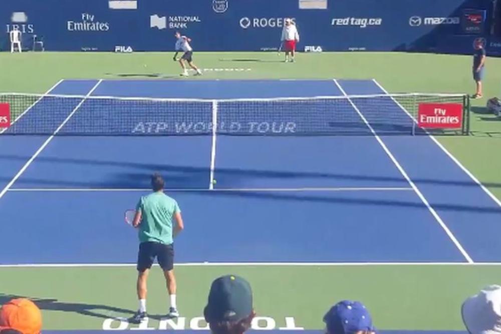 Nole i Zimonjić na treningu imali više navijača, nego na nekim mečevima! (VIDEO)