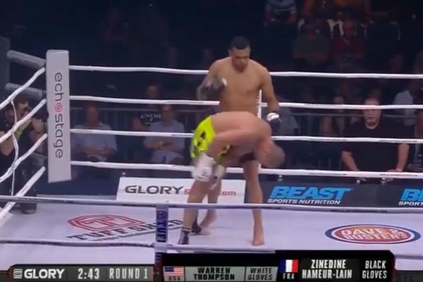 Čulo se cing-cing, pa onda BUUUM: Pade čovek kao sveća u 10. sekundi borbe! (VIDEO)