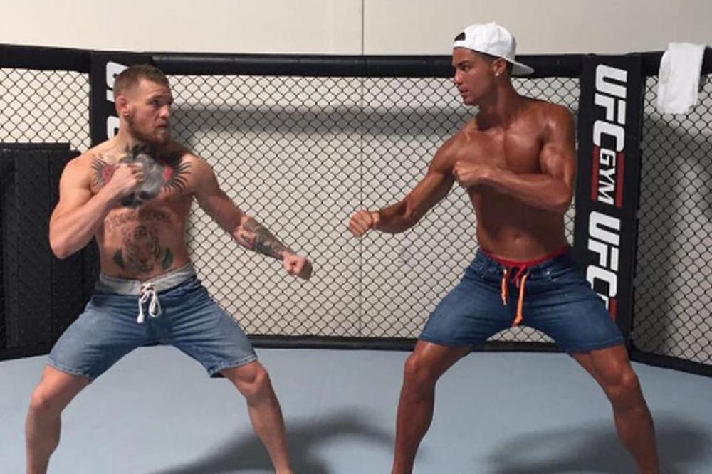 Ko ima bolje pločice? Ronaldo i Mekgregor oči u oči, a pale su i pretnje! (FOTO)