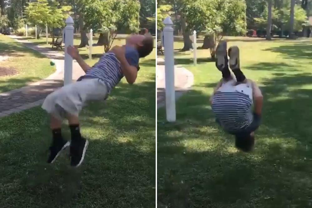 Hteo je pred simpatijom da izvede salto unazad, ali je trik krenuo po zlu (VIDEO)