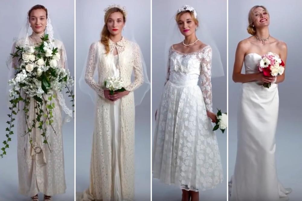 Ovako su se venčanice menjale u poslednjih 100 godina! (VIDEO)