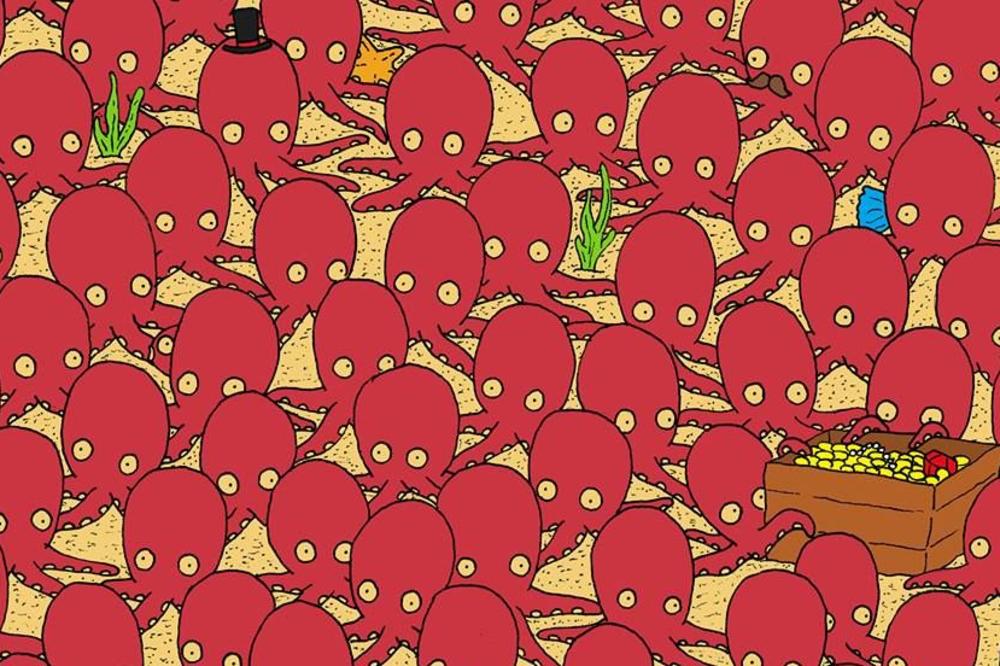 Jedna riba kulira među ovim oktopodima! Možete li da provalite gde je? (FOTO)