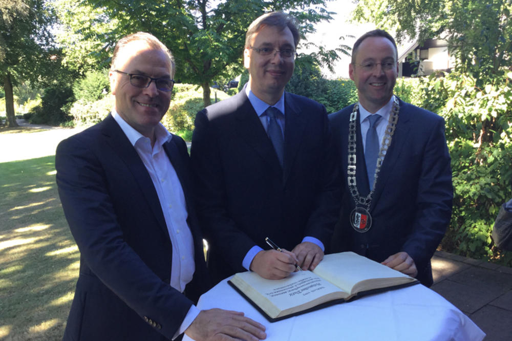 Vučić u Nemačkoj sa vlasnikom  kompanije Tenis (FOTO)