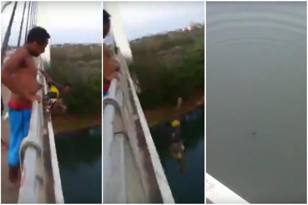 Stravičan pad: Bacio se s mosta u vodu i na mestu ostao mrtav (UZNEMIRUJUĆI VIDEO)