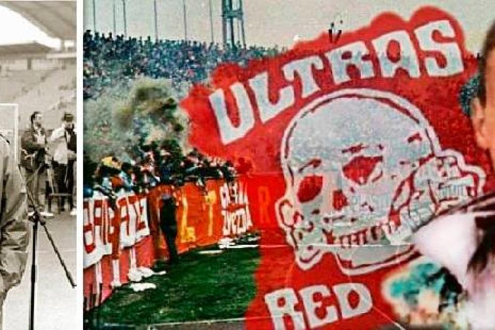 STRAH I TREPET! Nikad viđena fotka Arkana kao vođe navijača Zvezde LEDI KRV U ŽILAMA! (FOTO)