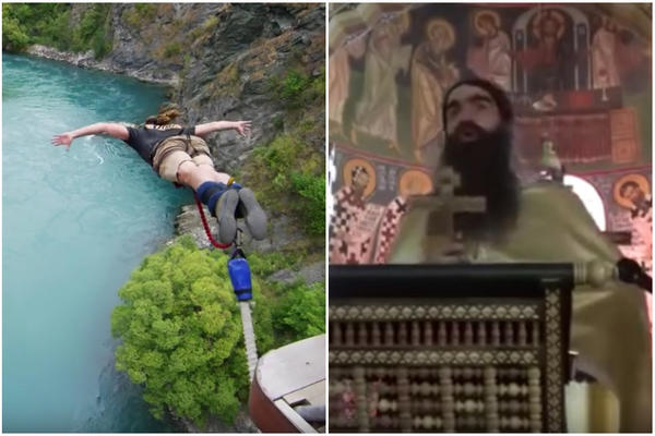 Sve ludo, sve manito, vise sa nekakvih guma: Posle heroina i pokemona otac Rafailo ratuje i protiv bandži džampinga! (VIDEO)