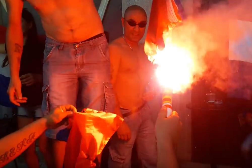 Hrvati koji su palili srpsku zastavu popili krivične prijave! (FOTO) (VIDEO)