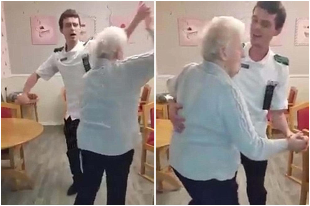 Ples bake i medicinskog tehničara raznežio svet! Posle 70 godina prvi put je bila srećna! (VIDEO)