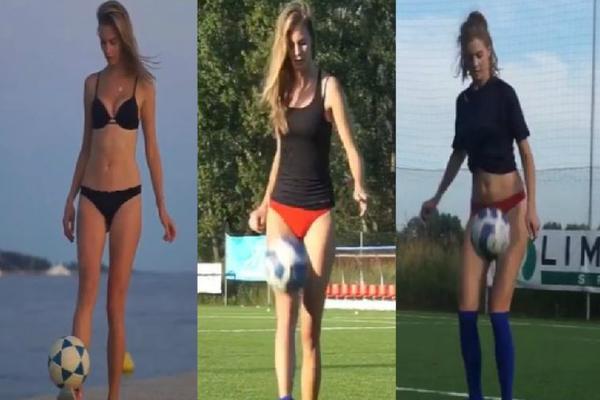 Navuče brus i tange, uzme loptu i muškarci počnu da balave! (VIDEO)