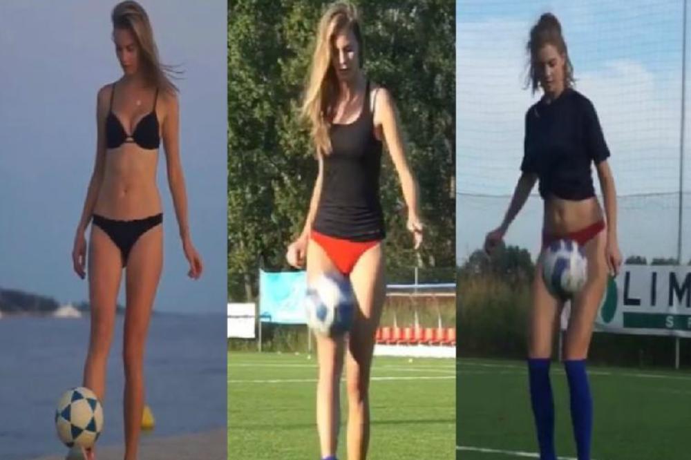 Navuče brus i tange, uzme loptu i muškarci počnu da balave! (VIDEO)