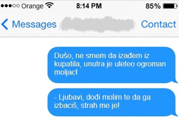 Ono kad muž jednom porukom isprepada ženu! (FOTO)