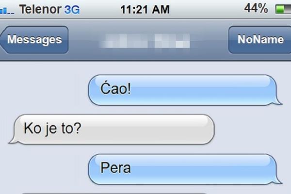 Izvini, Pero! Da li je ovo najsmešnija SMS razmena ikad?
