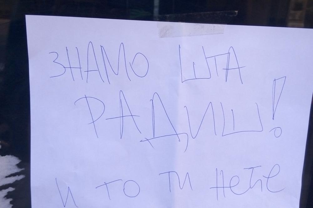 Znamo šta radiš! Poruku ostavljenu na jednoj zgradi u BG niko nije umeo da objasni! (FOTO)