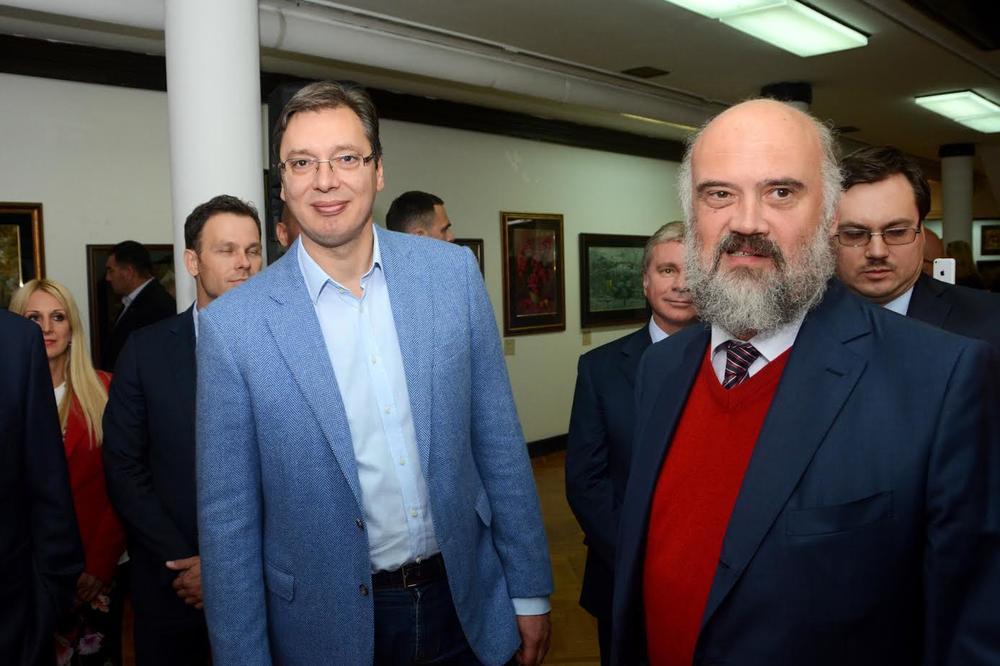 Premijer posetio Kališ: Vučić oduševljen akvarelima ruskog umetnika! (FOTO)
