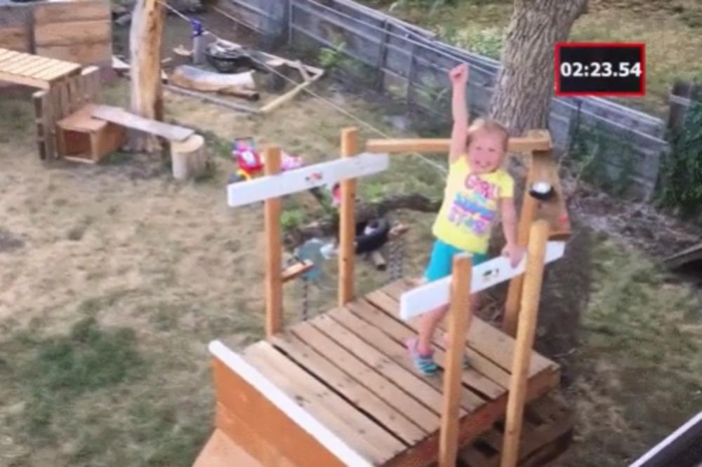 NAJGOTIVNIJI ĆALE IKADA: Napravio ćerki opak poligon, a klinka je pravi nindža-ratnik! (VIDEO)