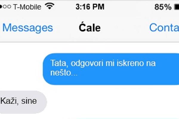 Sin je nešto pitao oca, a onda je zažalio što je to uradio!