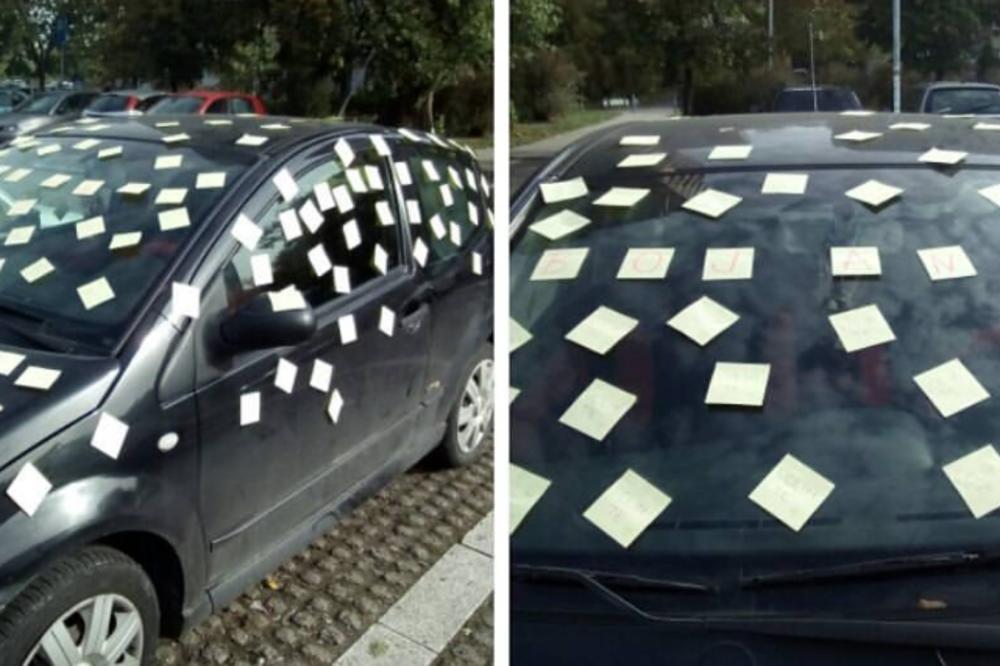 NAJZALJUBLJENIJA DEVOJKA U BEOGRADU: Uništila mu je auto da bi pokazala koliko ga voli! (FOTO)