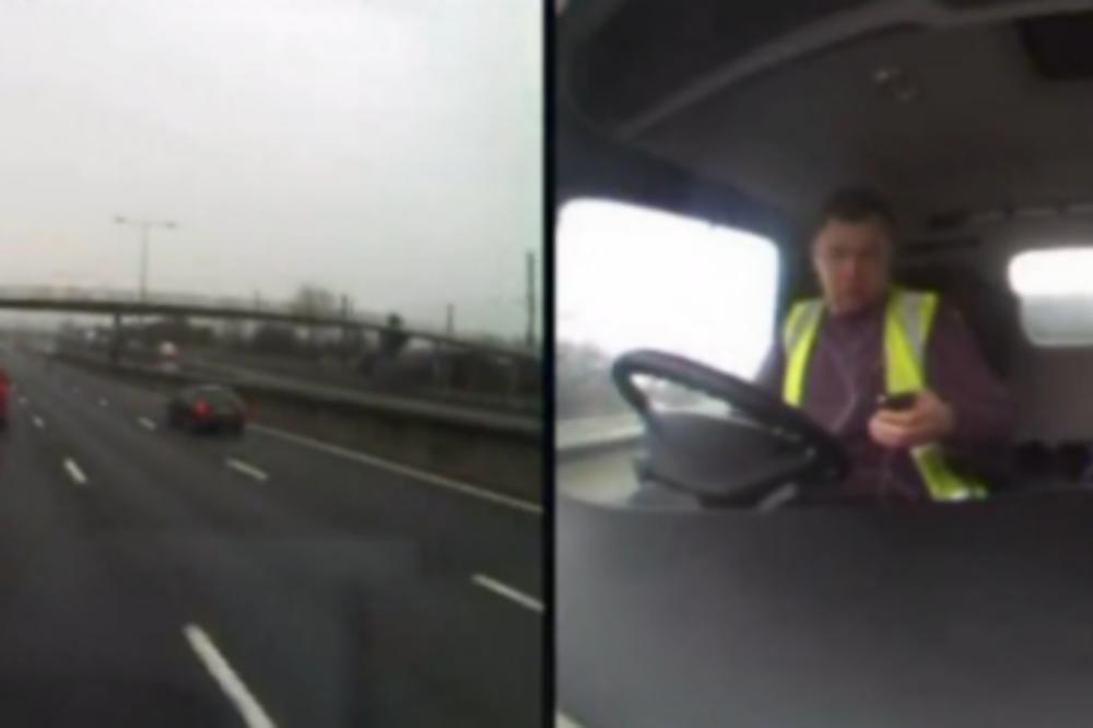 Pa vi sledeći put pišite SMS dok vozite kamion... (VIDEO)