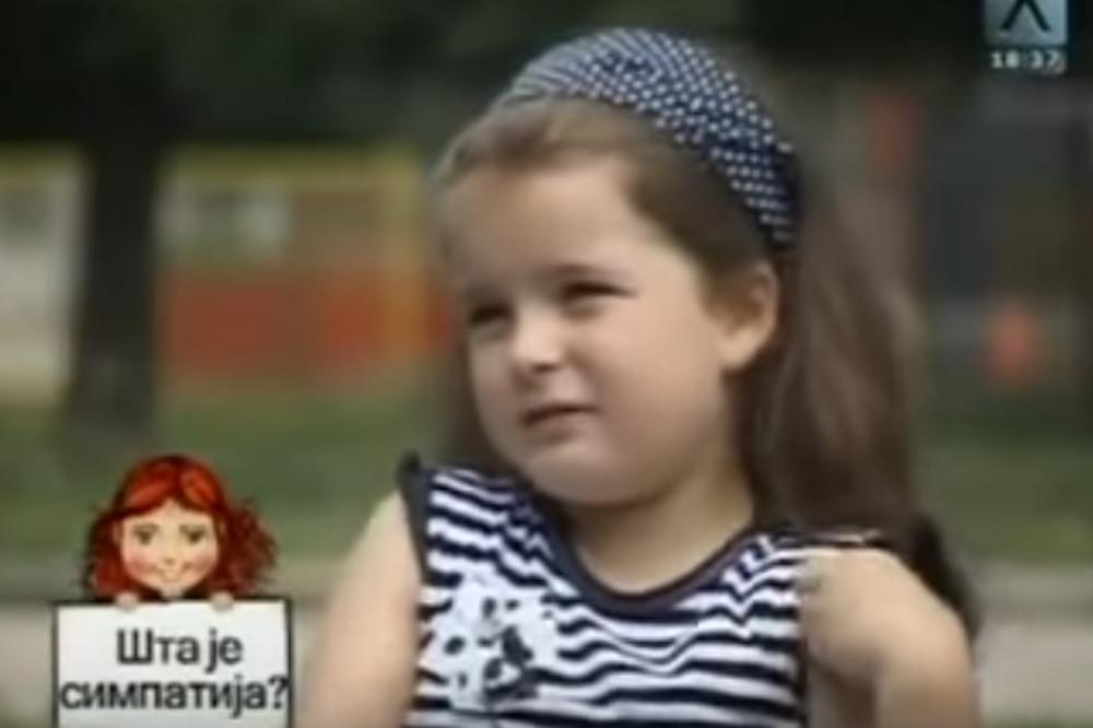 SEĆATE LI SE OVE CURICE I NJENOG ODGOVORA "ŠTA JE SIMPATIJA"?! Sada je porasla i VEĆ JE POZNATA, EVO KAKO IZGLEDA!