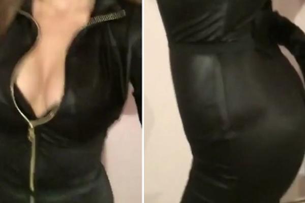 SEKSI MAČKICA: Srpskoj starleti puca kostim za Noć veštica koliko se utegla! (VIDEO)