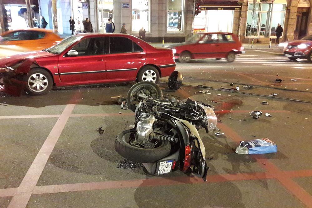 Noć u BG: Četiri udesa, petoro povređenih