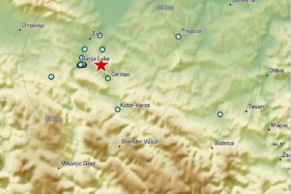 Zemljotres zadrmao Banjaluku! Građani prestrašeni! (FOTO)