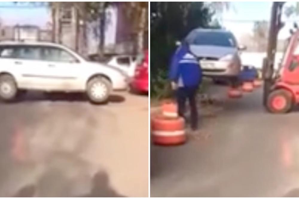 Bahatite se vi posle po Novom Sadu! Ako se budete ovako parkirali, prolazite kao ovaj baja! (VIDEO)