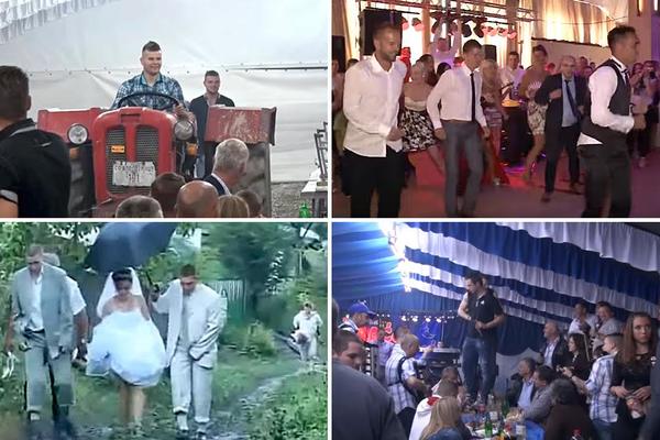 NAJLUĐE SVADBE U SRBIJI! Svatovi na belom, brdo znojem lepljenih deviza i traktor kao podijum! (VIDEO)