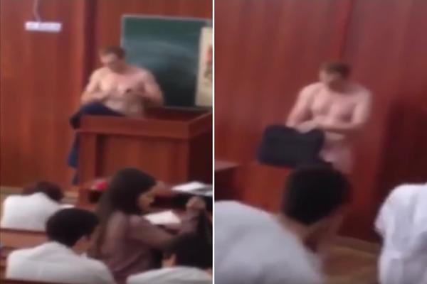 DO GOLE KOŽE! Profesor došao na predavanje i POTPUNO SE SKINUO! (VIDEO)