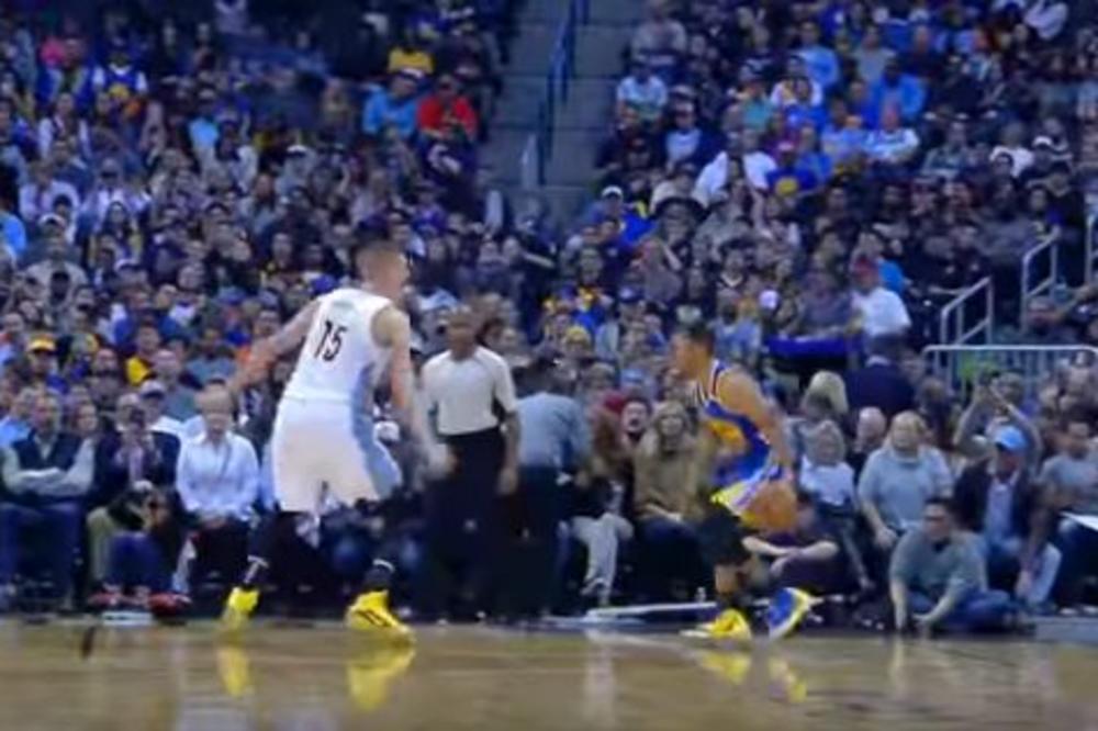 Jokić je napravio ogromnu grešku: Uzeo je da čuva Stefa Karija pa završio na ringišpilu! (VIDEO)