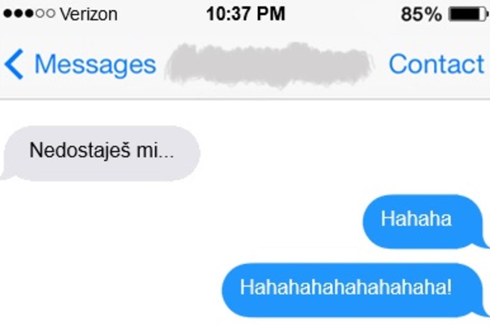 Poslao je SMS bivšoj devojci, a ona je bila MNOGO SUROVA!