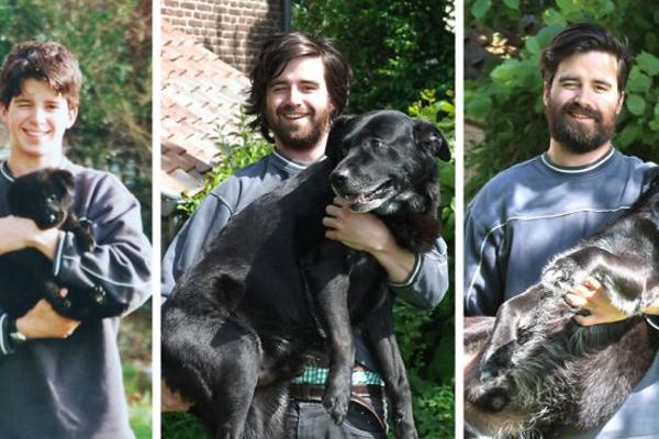 Uzeli su ih kao klinci, a sada su porasli: 10 fotki pasa i njihovih vlasnika kroz ceo život! (FOTO)