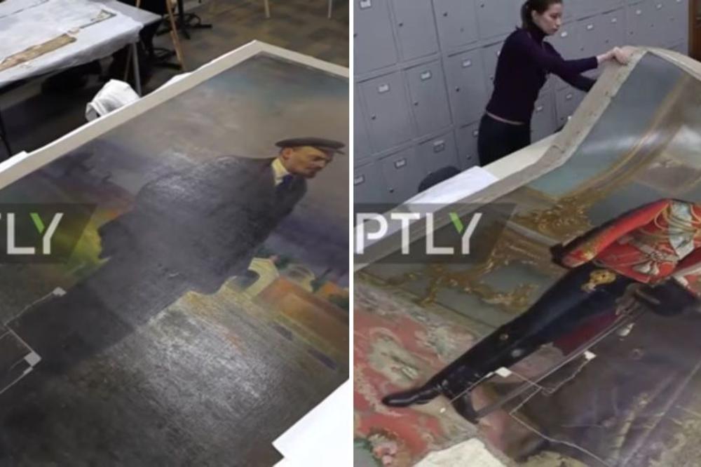 Neverovatno otkriće ruskih restauratora! Ispod slike Lenjina sačekalo ih OGROMNO IZNENAĐENJE! (VIDEO)