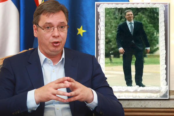 KOJI BISTE DEO PREMIJERA VI POJELI? Torta s Vučićem hit u Srbiji! (FOTO)