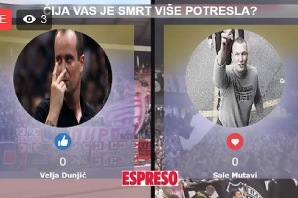 Navijače više potresa smrt Velibora Dunjića nego Saleta Mutavog?! (ANKETA)