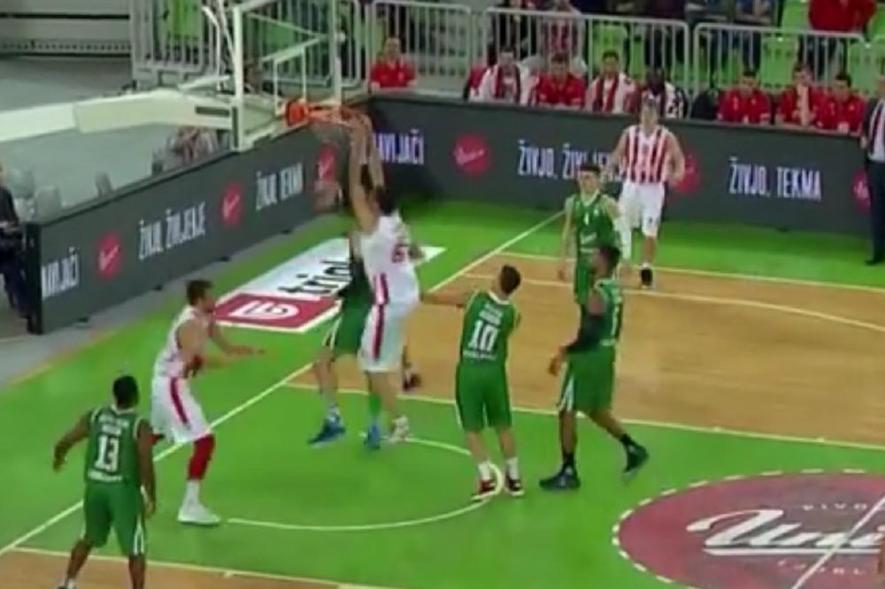 Posle MONSTRUOZNOG ZAKUCAVANJA Zvezdinog majstora, centar Olimpije će ozbiljno zamrzeti postere! (VIDEO)