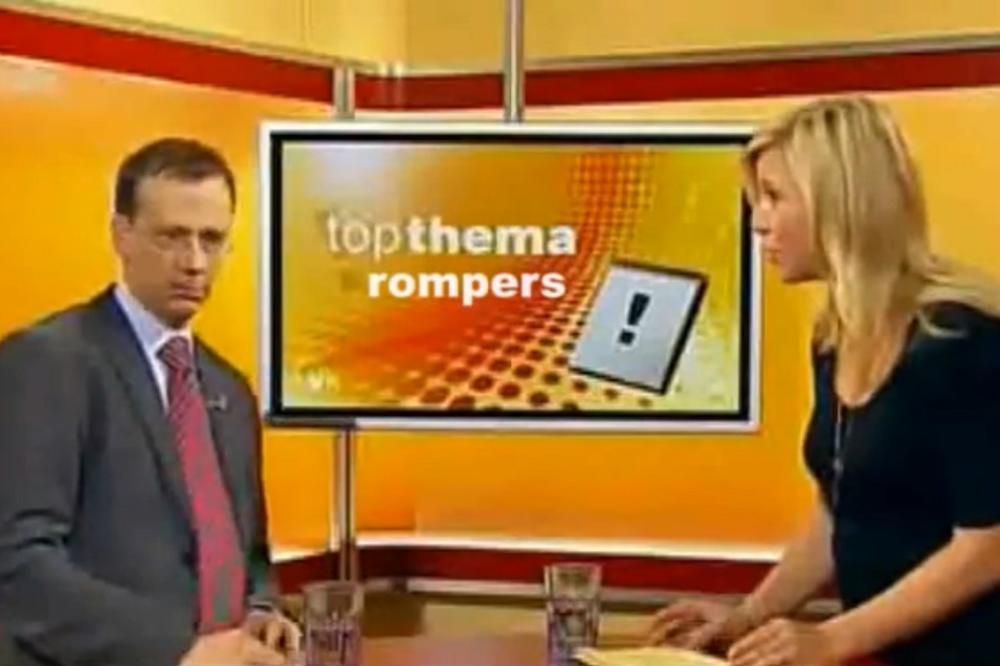 PADE ČOVEK U NESVEST: Odgovarao je na pitanja zgodne voditeljke, i u jednom trenutku mu mphghhh... (VIDEO)