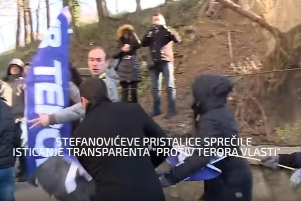 Pogledajte tuču pristalica SNS i opozicije ispred Višeg suda u Beogradu, intervenisala policija! (VIDEO)