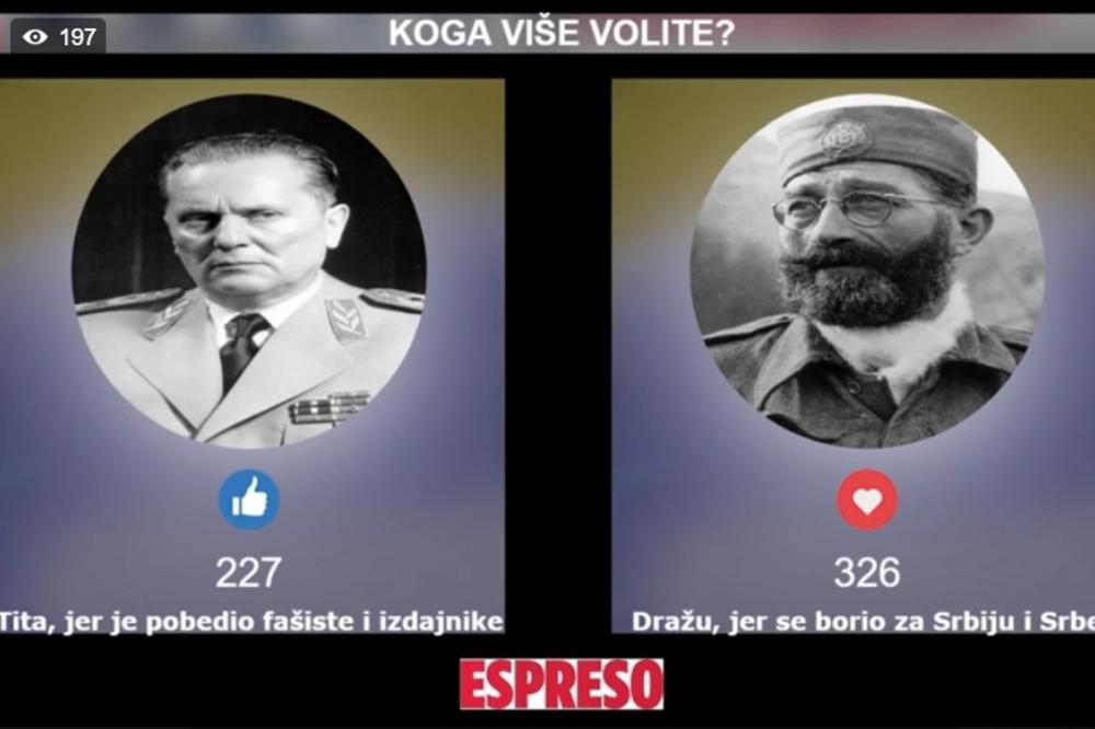 SRPSKO PITANJE VEKA: Koga volite - TITA ili DRAŽU? (VIDEO)